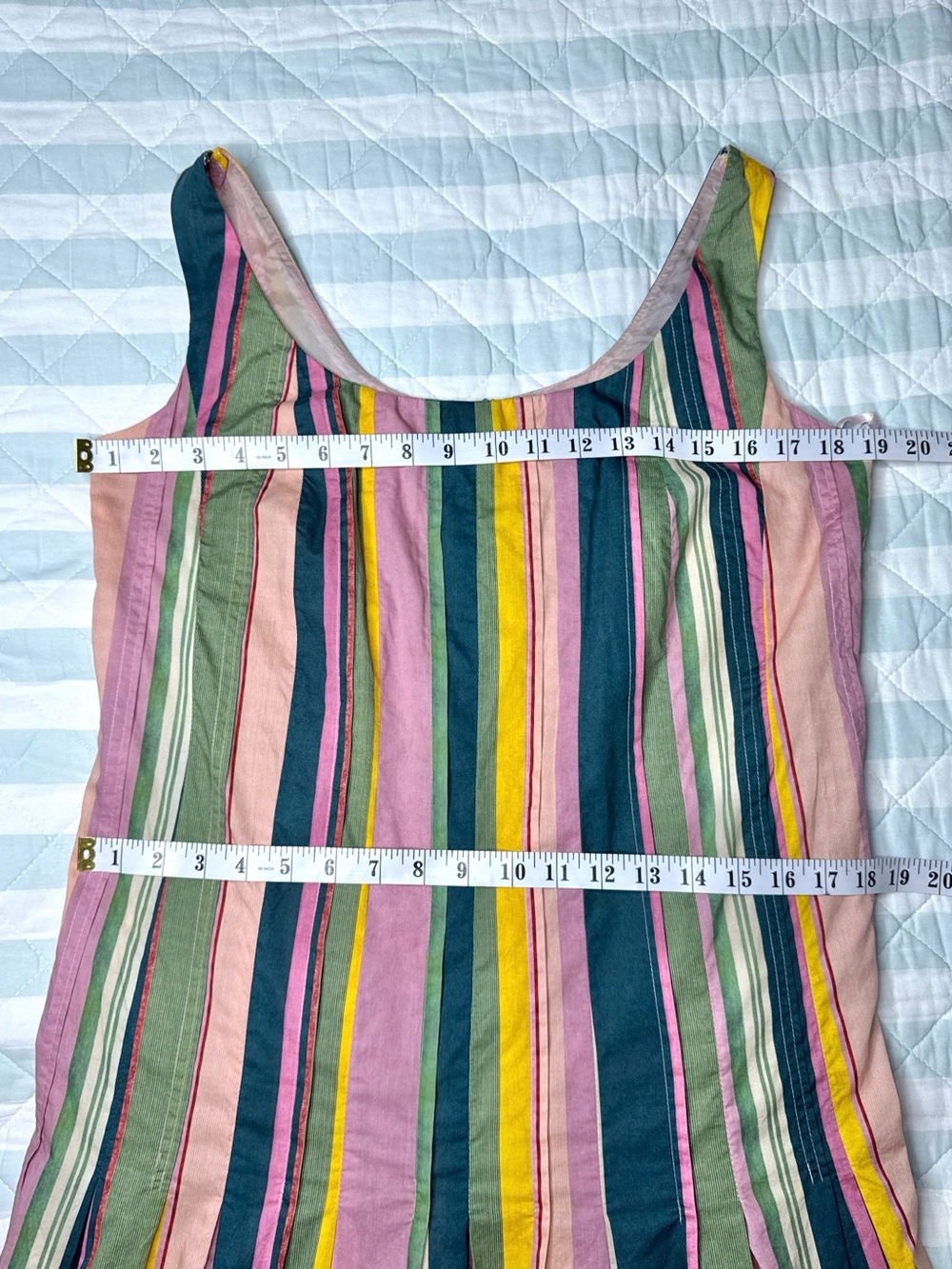 Akris Punto Mauve Deck Chair Stripe Cotton Midi Dress Multicolor Size US 12 - Picture 6 of 16
